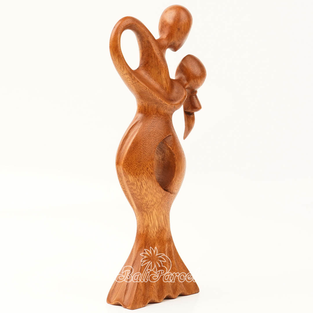 Wooden Dance Abstract, Handmade From Suar Wood