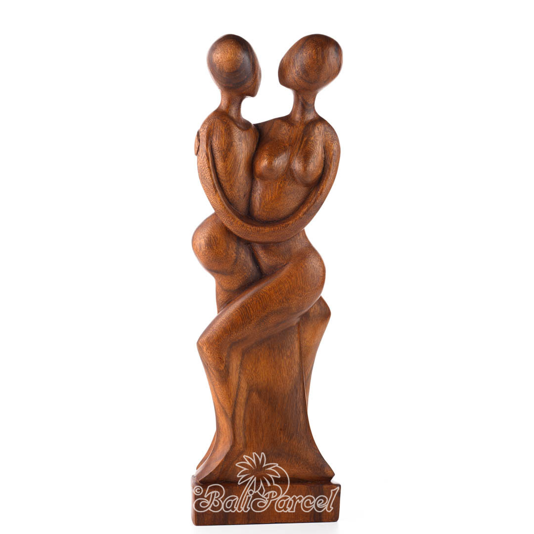 Wooden Dance Abstract, Handmade From Suar Wood