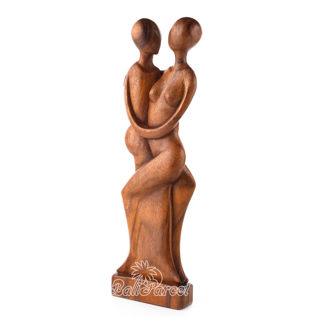 Wooden Dance Abstract, Handmade From Suar Wood