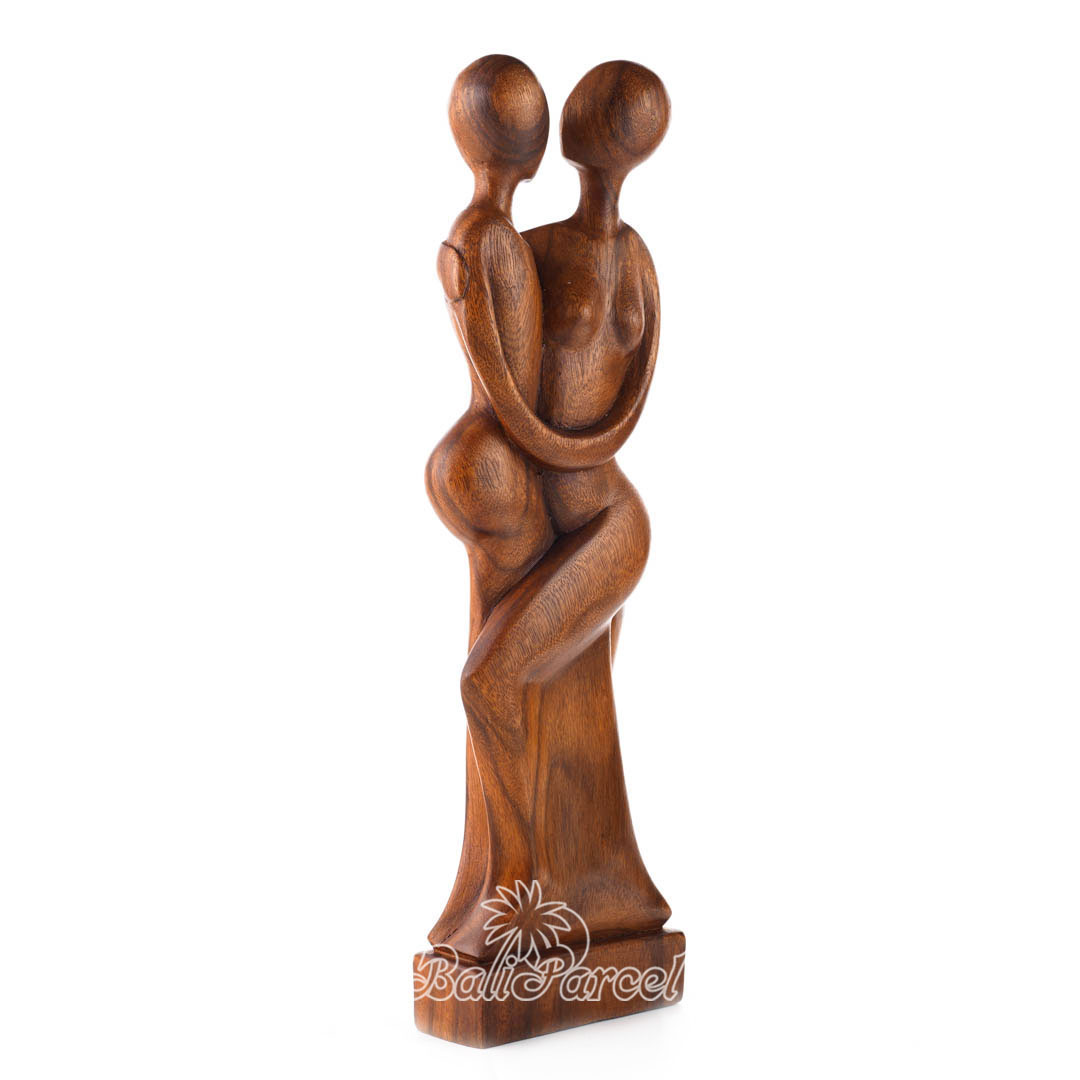 Wooden Dance Abstract, Handmade From Suar Wood