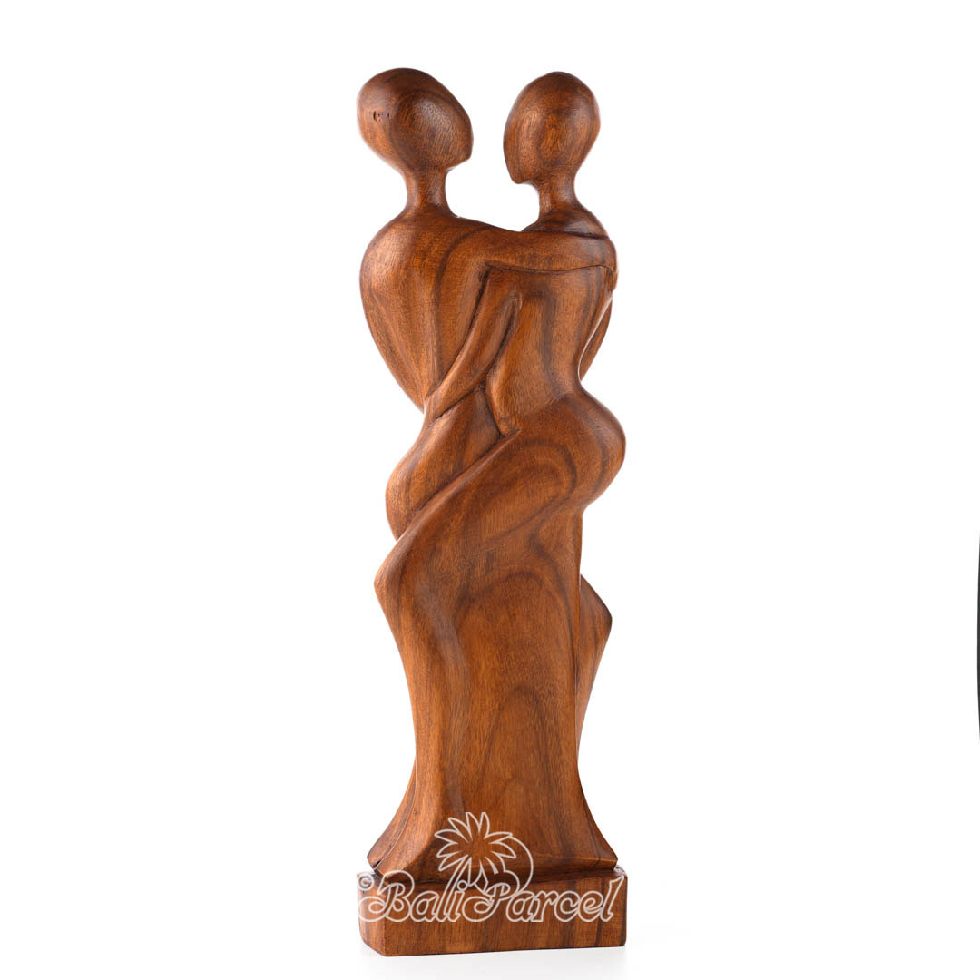 Wooden Dance Abstract, Handmade From Suar Wood