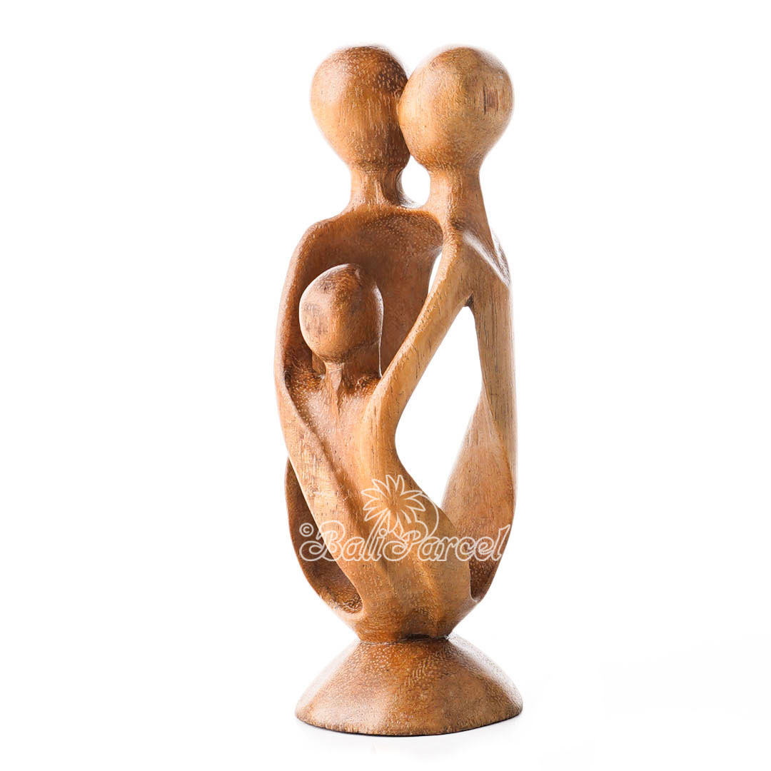 Wooden Abstract Carving, Hand Carved From Suar Wood