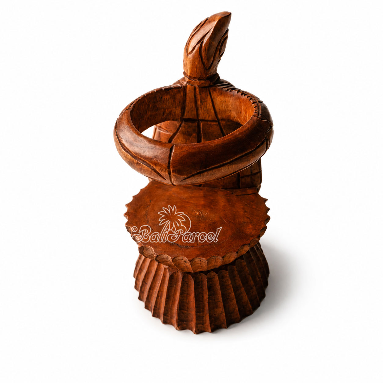 Wooden Turtle Wine Bottle Holder, Handmade From Jempinis Wood