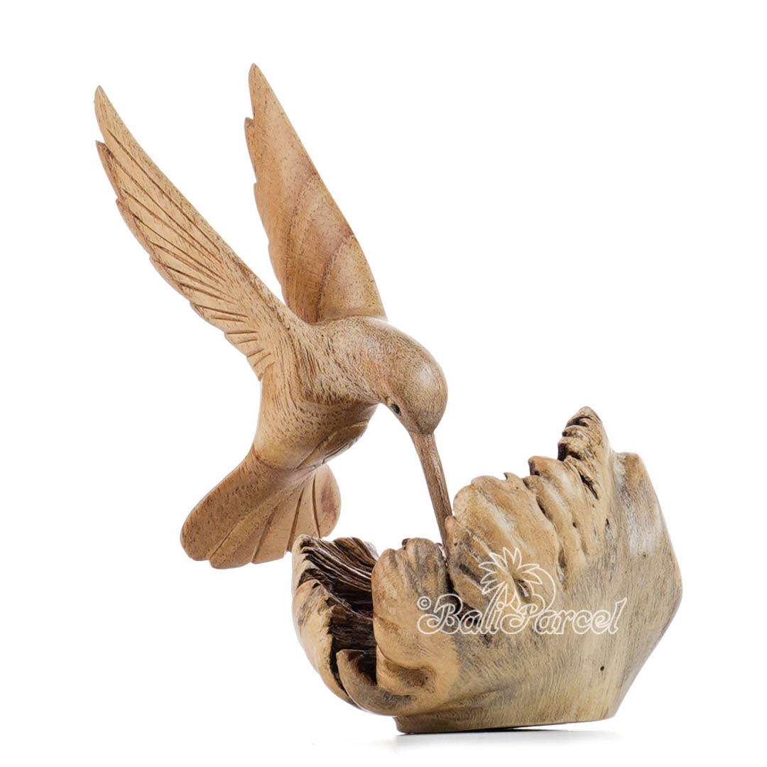Wooden Hummingbird With Parasite Wood