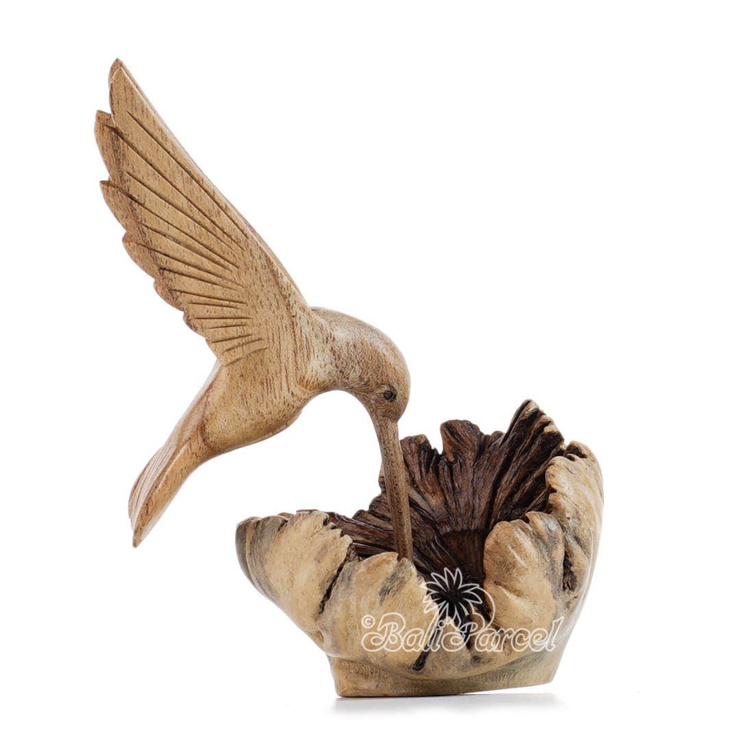 Wooden Hummingbird With Parasite Wood