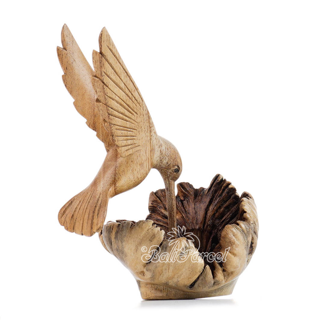 Wooden Hummingbird With Parasite Wood