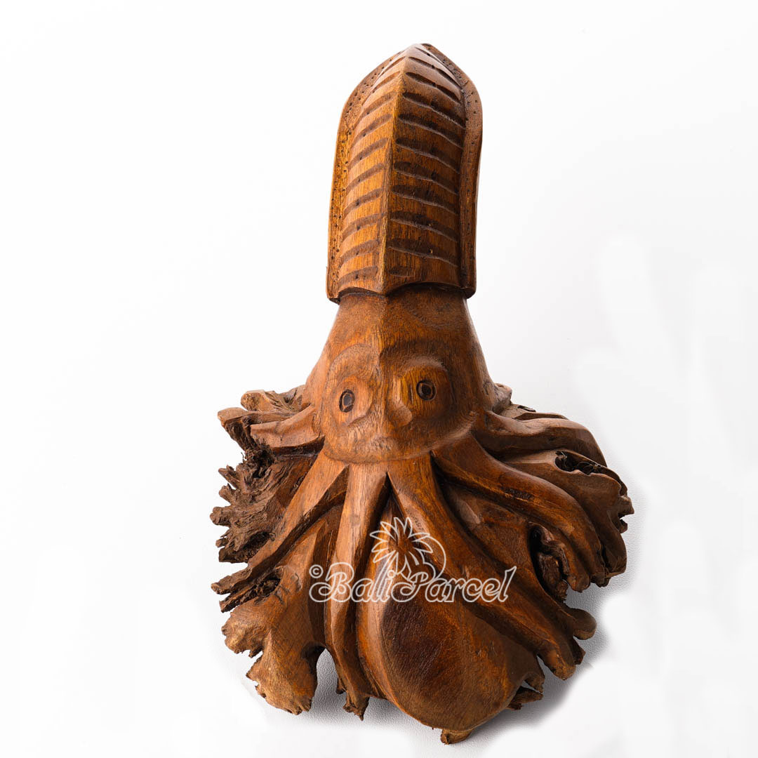 Wooden Octopus With Parasite Wood