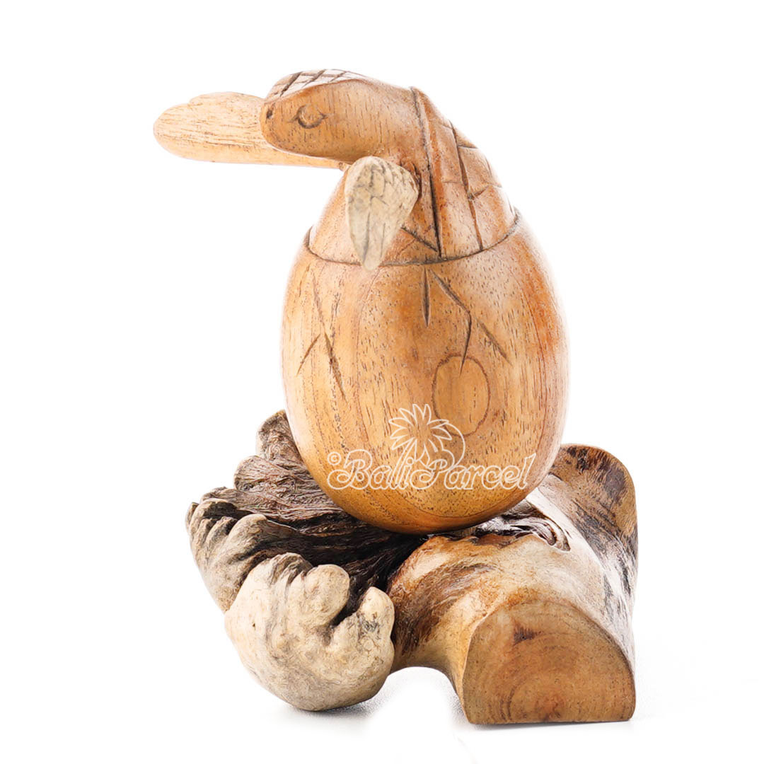 Wooden Turtle With Parasite Wood