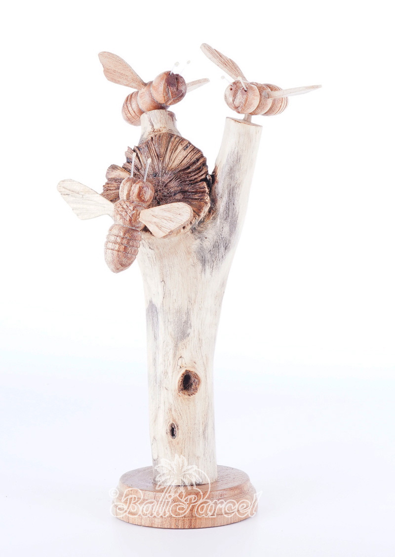 Wooden 3 Butterfly With Parasite Wood