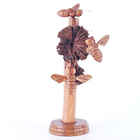 Wooden 3 Butterfly With Parasite Wood