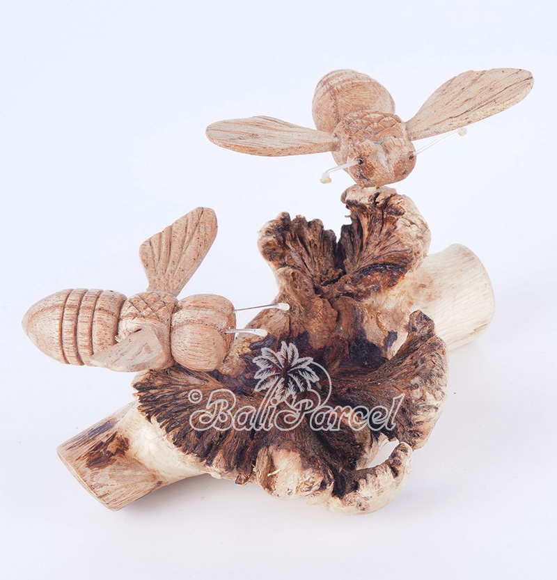 Wooden 2 Butterfly With Parasite Wood