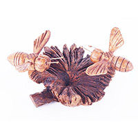 Wooden 2 Butterfly With Parasite Wood