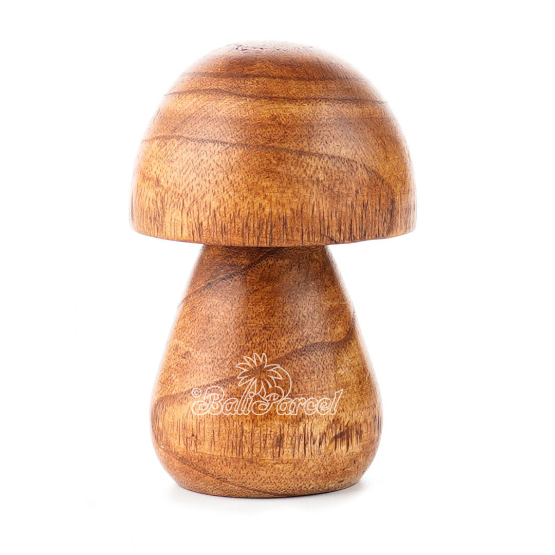 Wooden Mushrooms, Handmade From Albesia Wood