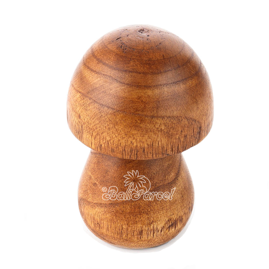 Wooden Mushrooms, Handmade From Albesia Wood