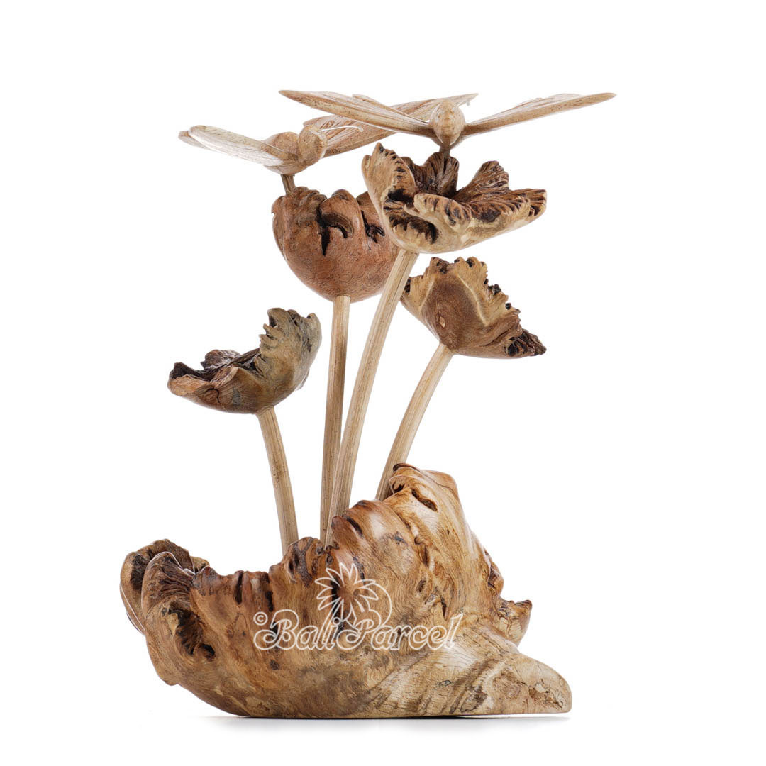 Wooden 2 Butterfly On Top Parasite Wood