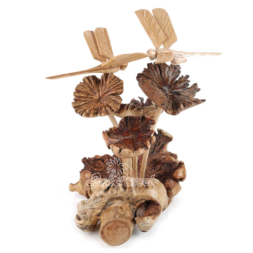 Wooden 2 Dragonfly On Top Parasite Wood