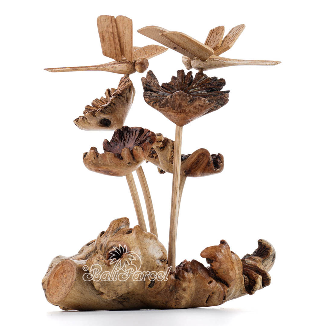 Wooden 2 Dragonfly On Top Parasite Wood