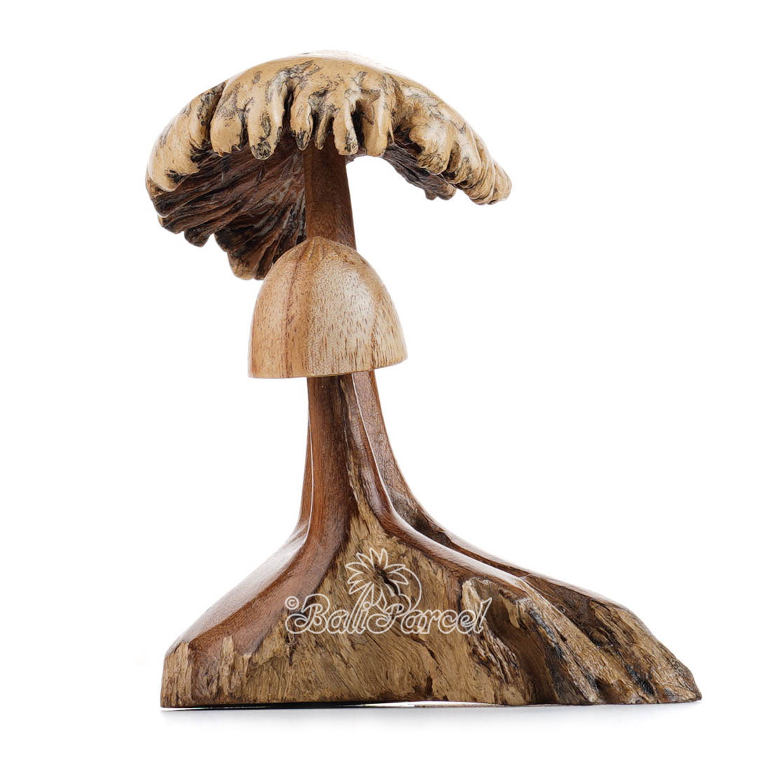 Wooden Mushrooms With Parasite Wood