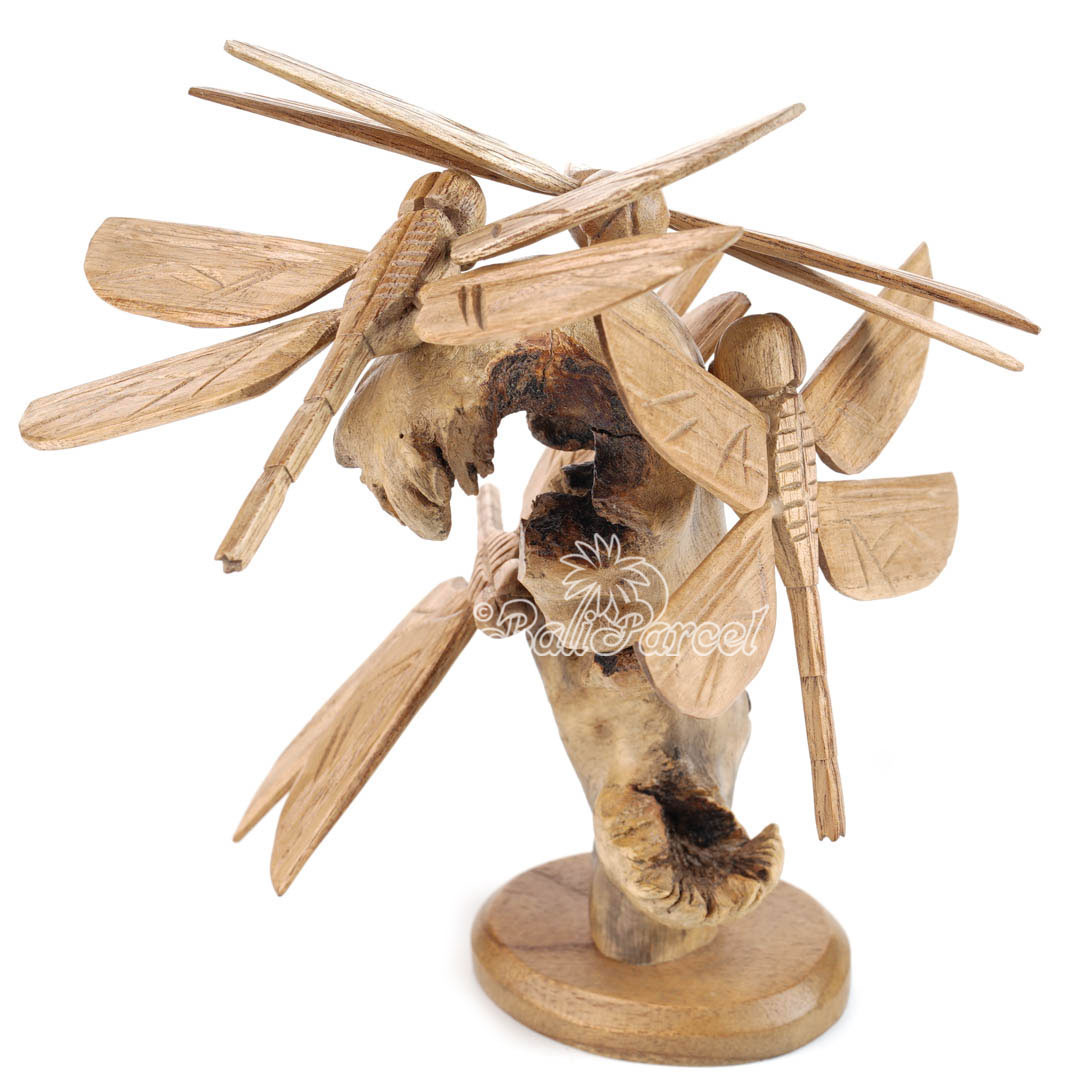 Wooden 4 Dragonfly With Parasite Wood