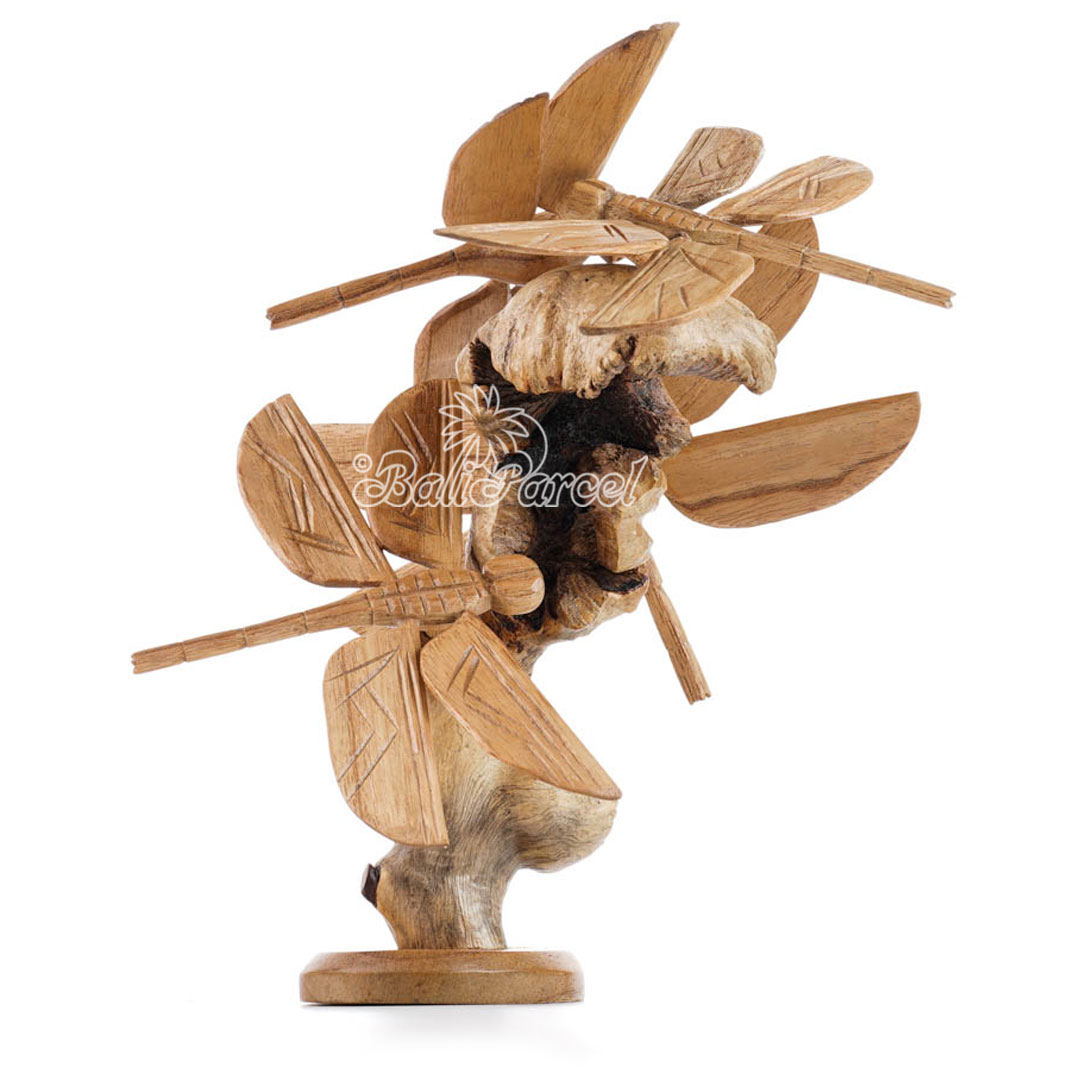 Wooden 4 Dragonfly With Parasite Wood