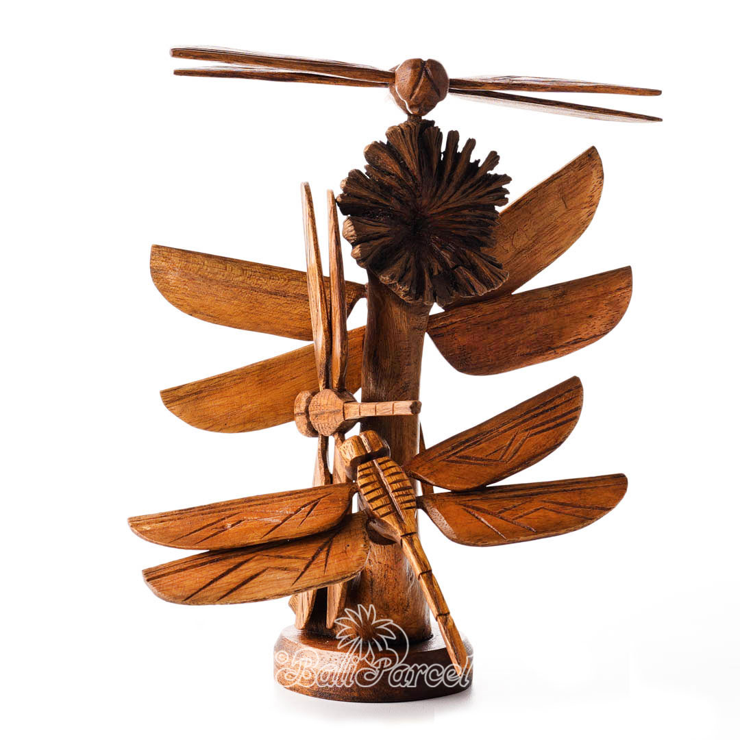 Wooden 4 Dragonfly With Parasite Wood
