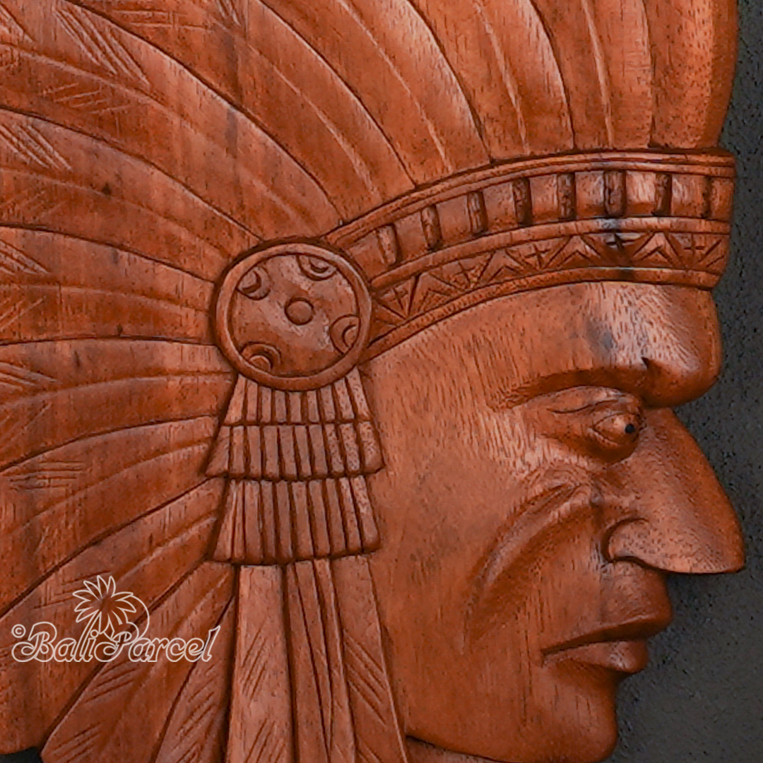 Wooden Wallhanging Indian Fis Face, Handmade From Suar Wood.