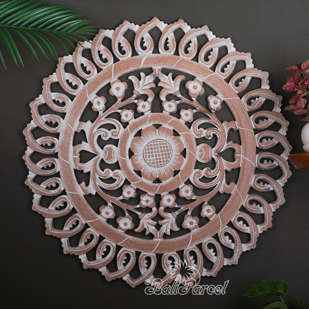 Wooden Wallhanging Sun Flower, Hand Made From Hardboard/ MDF, With Painted.