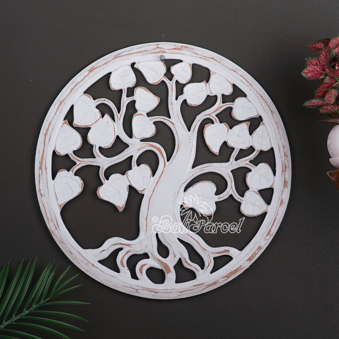 Wooden Wallhanging, Hand Made From Hardboard/ MDF, With White Wash Color.