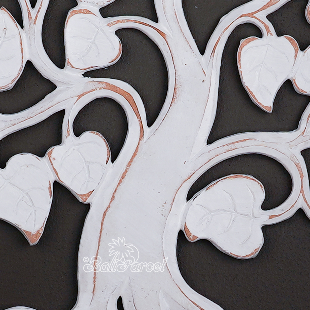 Wooden Wallhanging, Hand Made From Hardboard/ MDF, With White Wash Color.