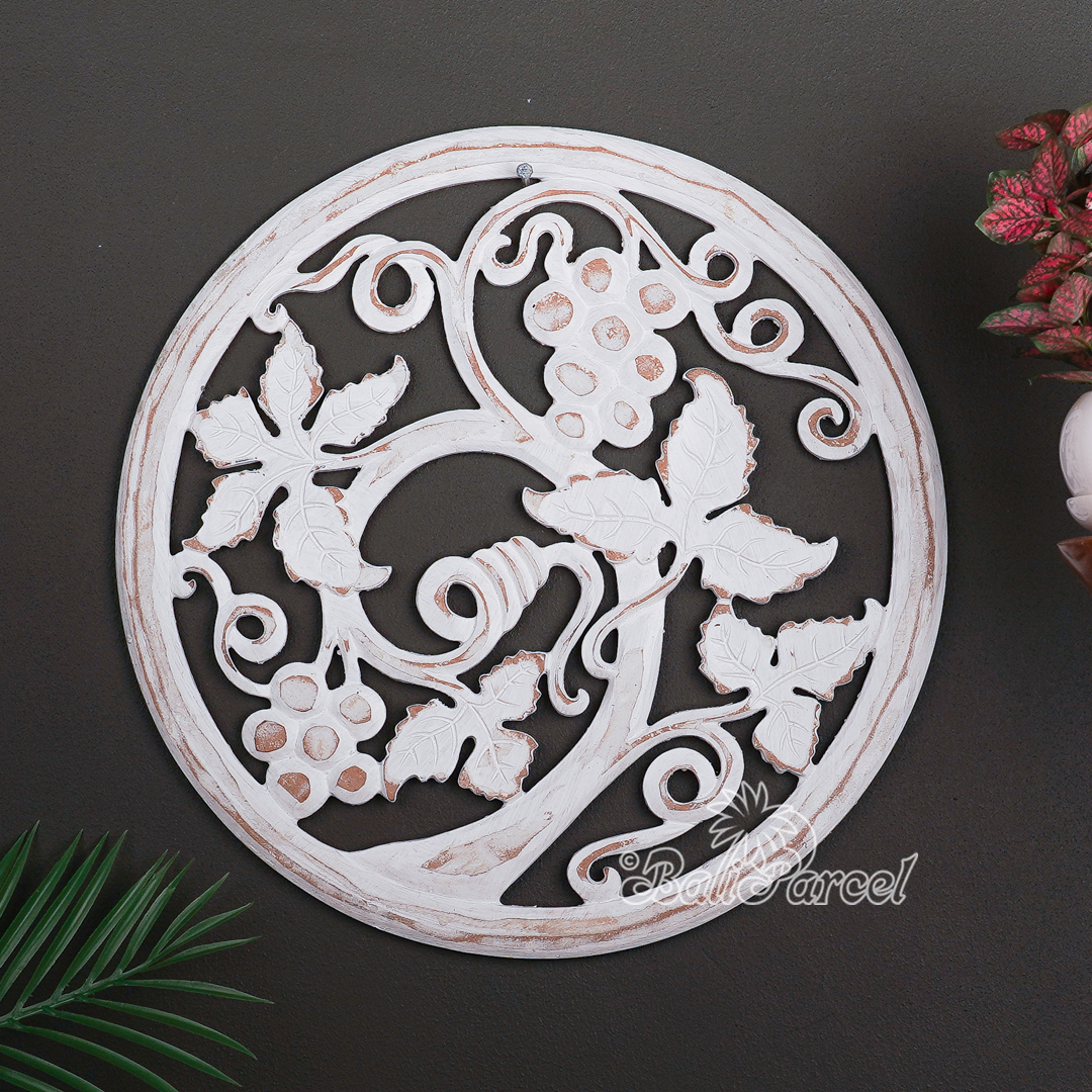 Wooden Wallhanging, Hand Made From Hardboard/ MDF, With White Wash Color.