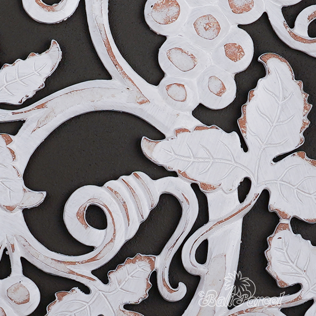 Wooden Wallhanging, Hand Made From Hardboard/ MDF, With White Wash Color.
