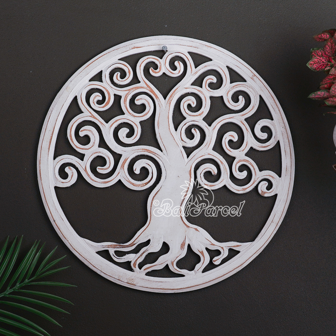 Wooden Wallhanging, Hand Made From Hardboard/ MDF, With White Wash Color.