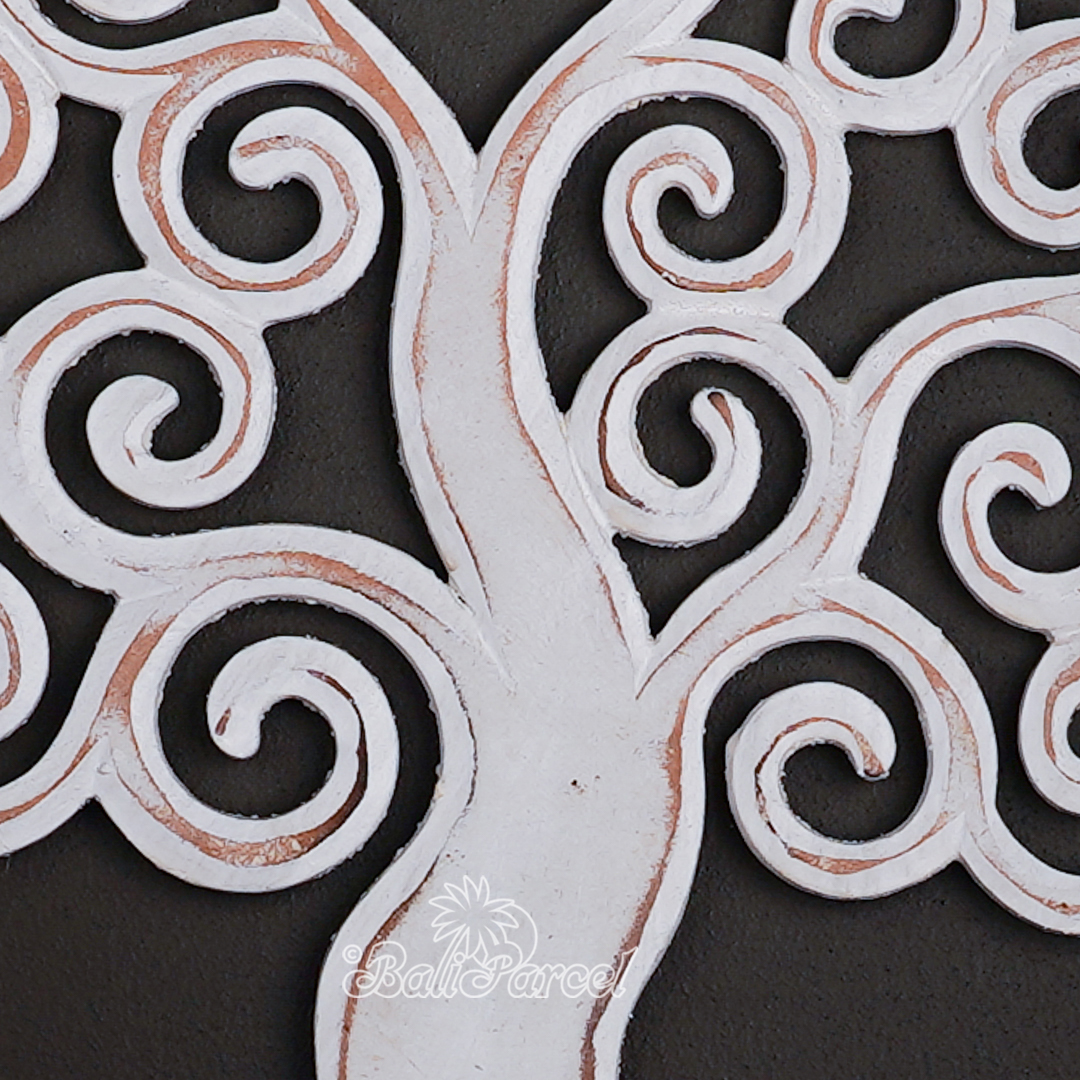 Wooden Wallhanging, Hand Made From Hardboard/ MDF, With White Wash Color.