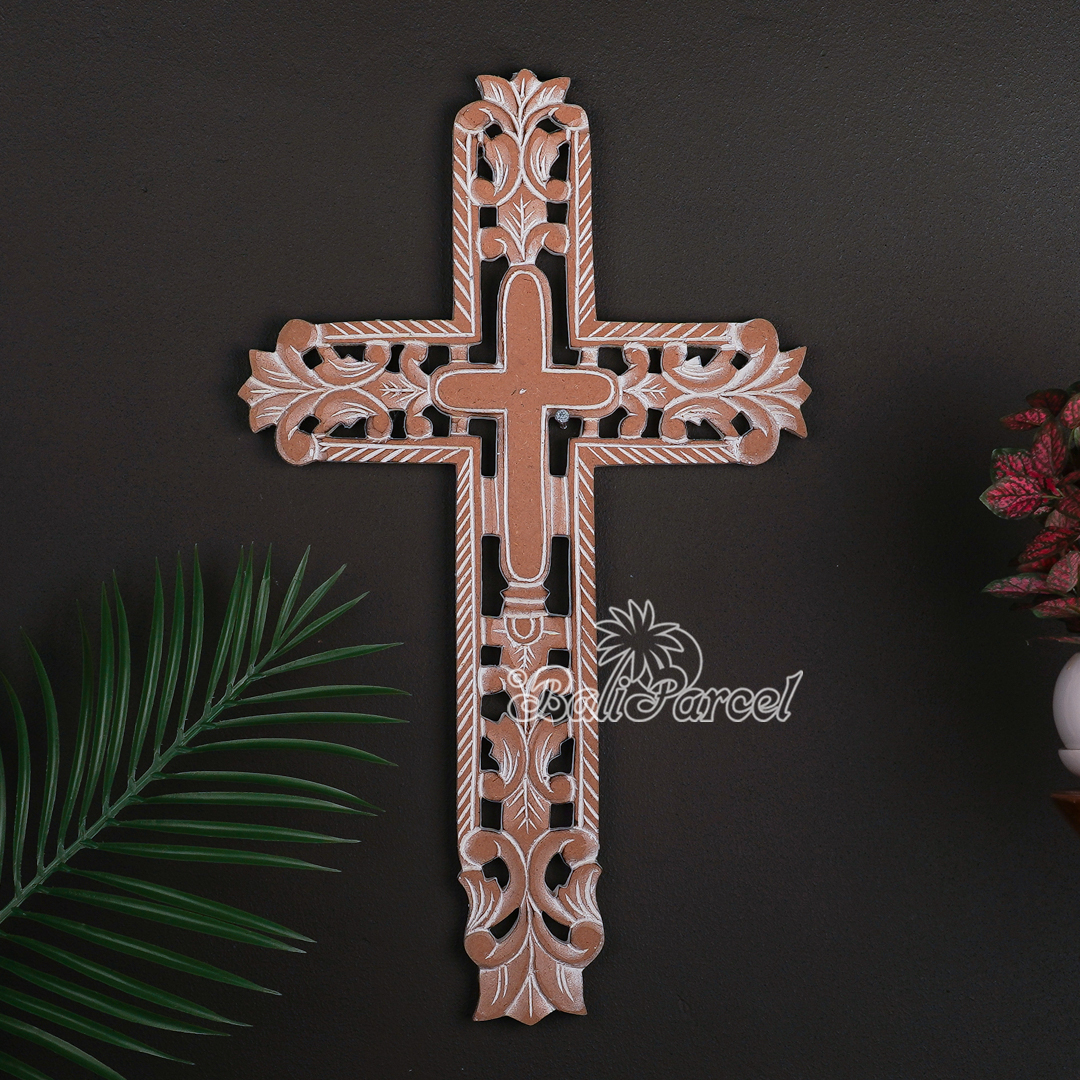 Wooden Wallhanging Yesus, Hand Made From Hardboard/ MDF, With Painted.