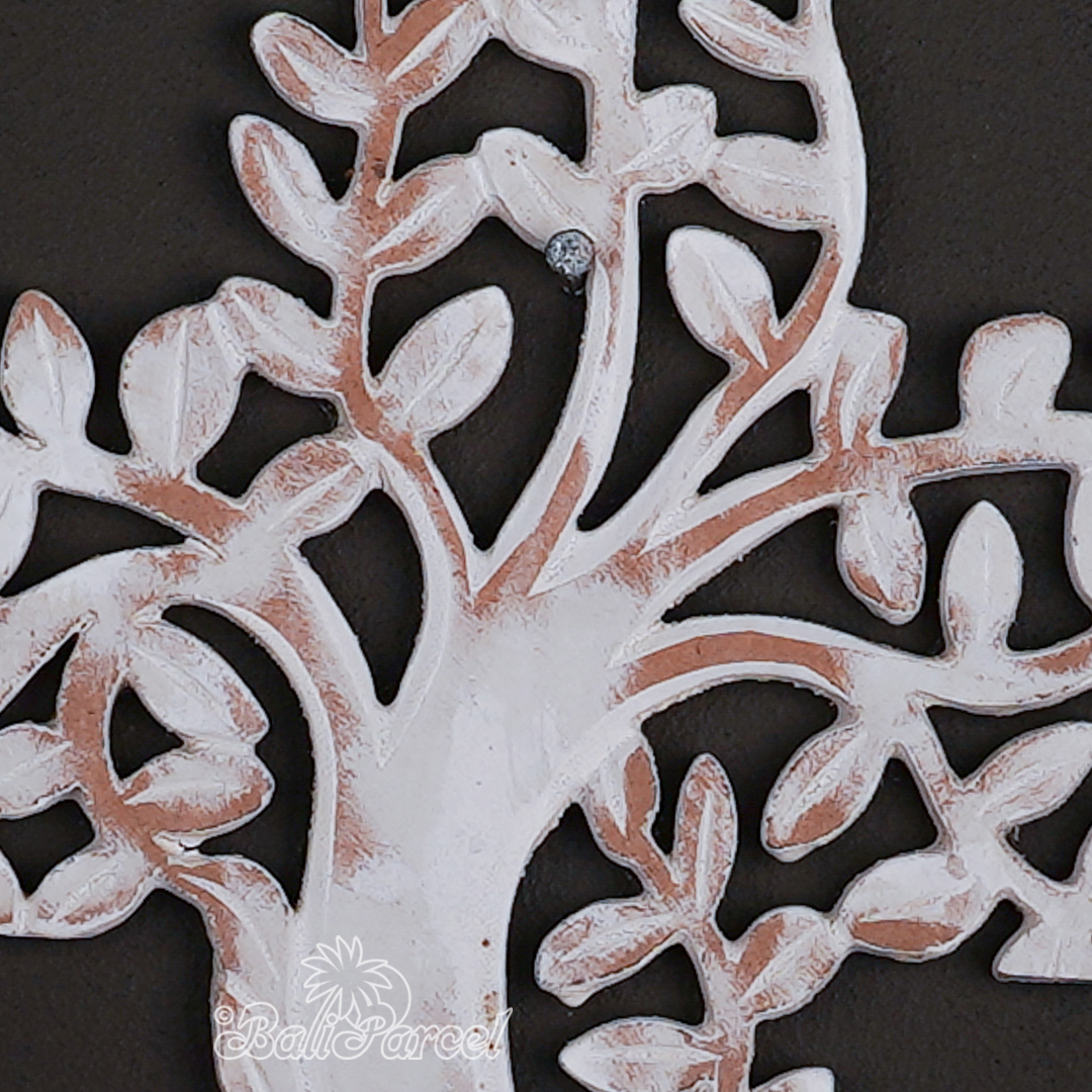 Wooden Wallhanging, Hand Made From Hardboard/ MDF, With White Wash Color.