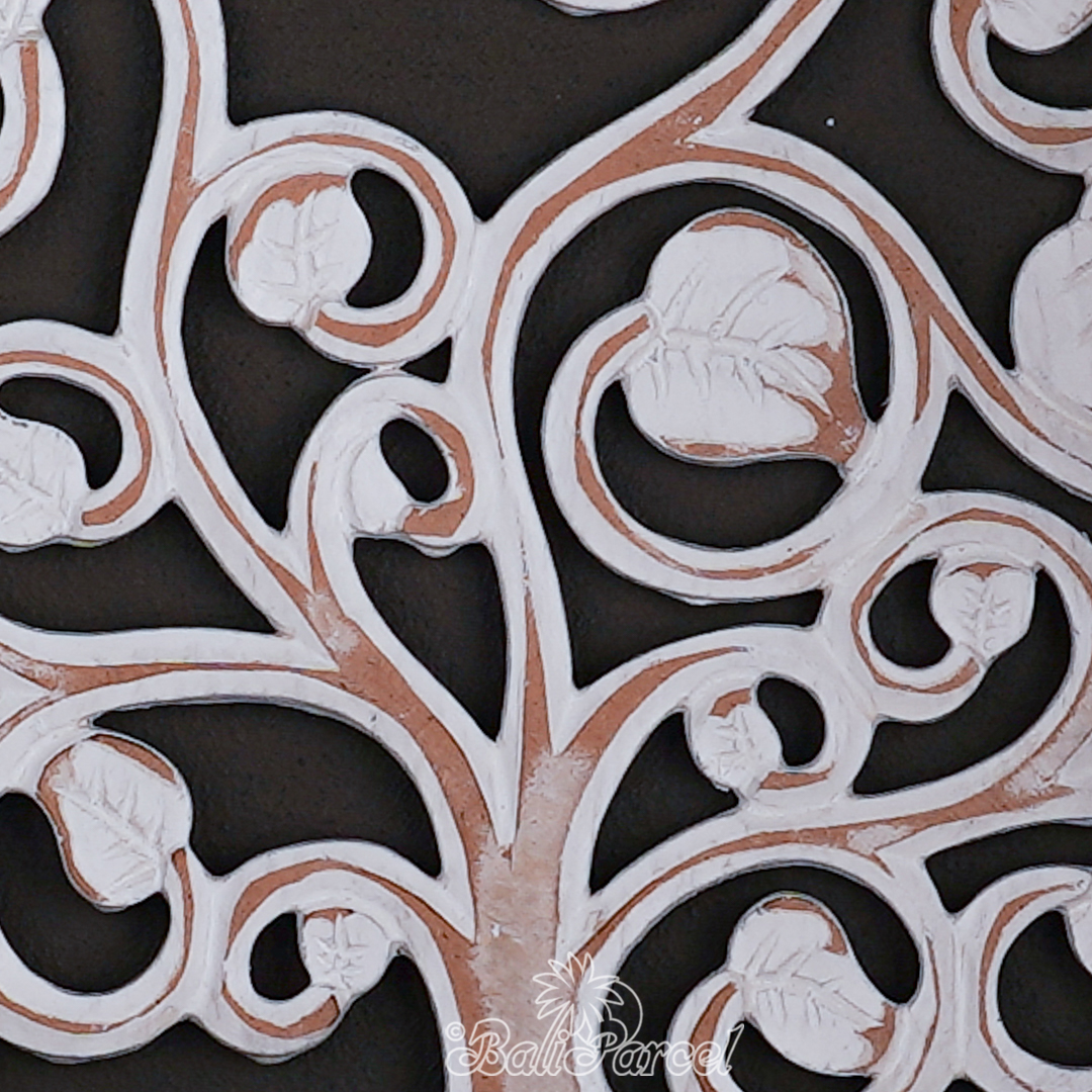 Wooden Wallhanging, Hand Made From Hardboard/ MDF, With White Wash Color.
