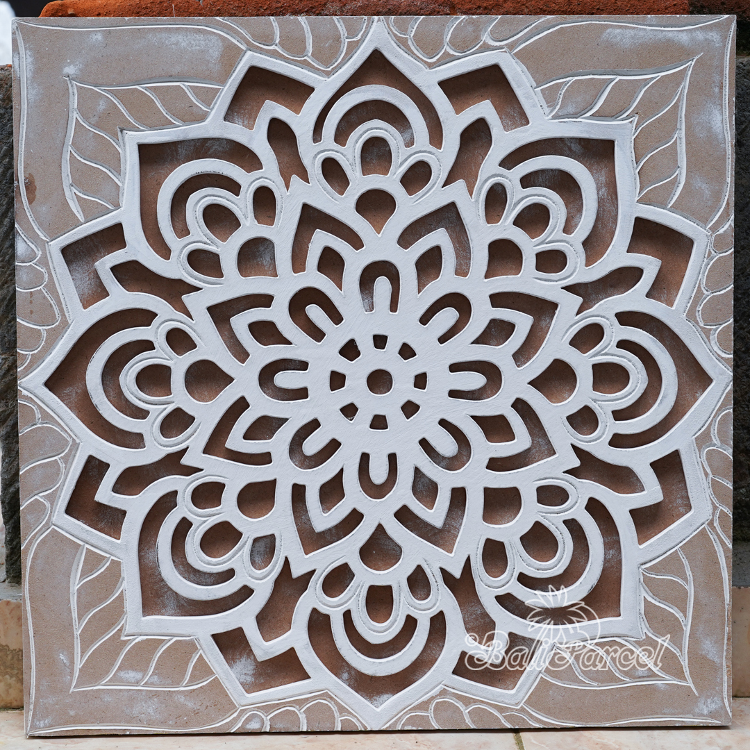 Wooden Wallhanging, Hand Made From Hardboard/ MDF, With White Wash Color.