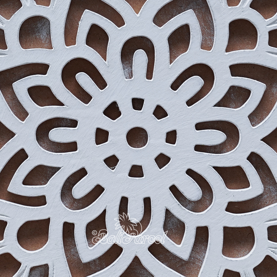Wooden Wallhanging, Hand Made From Hardboard/ MDF, With White Wash Color.