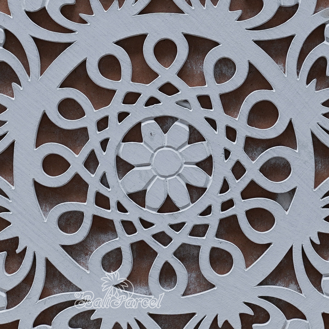 Wooden Wallhanging, Hand Made From Hardboard/ MDF, With White Wash Color.