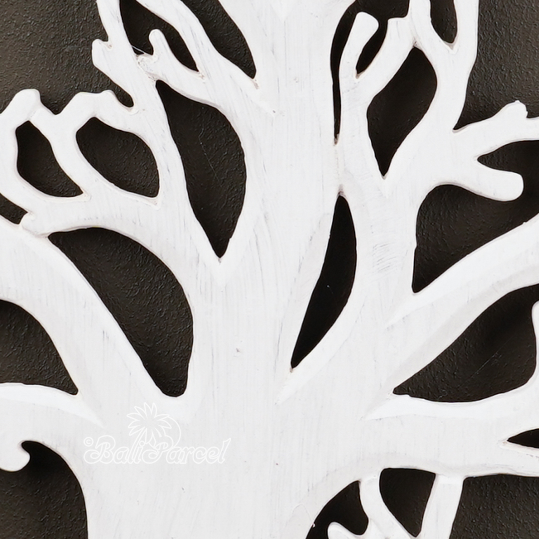 Wooden Wallhanging, Hand Made From Hardboard/ MDF, With White Wash Color.