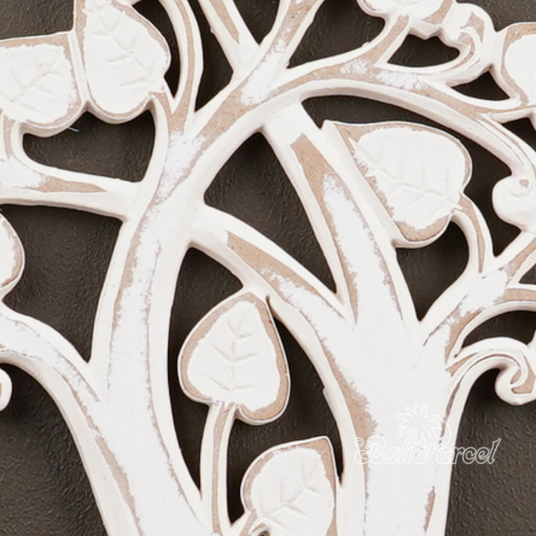 Wooden Wallhanging, Hand Made From Hardboard/ MDF, With White Wash Color.