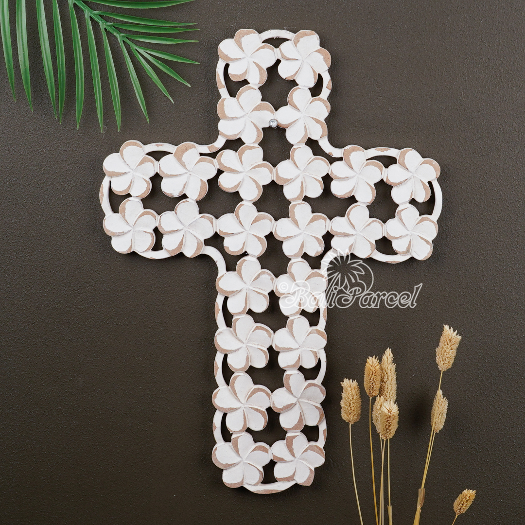 Wooden Wallhanging, Hand Made From Hardboard/ MDF, With White Wash Color.