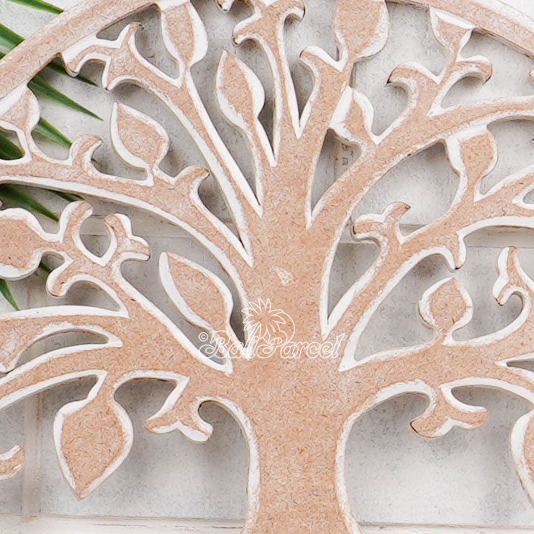 Wallhanging, Hand Made From Hardboard/ MDF, With White Wash Color.
