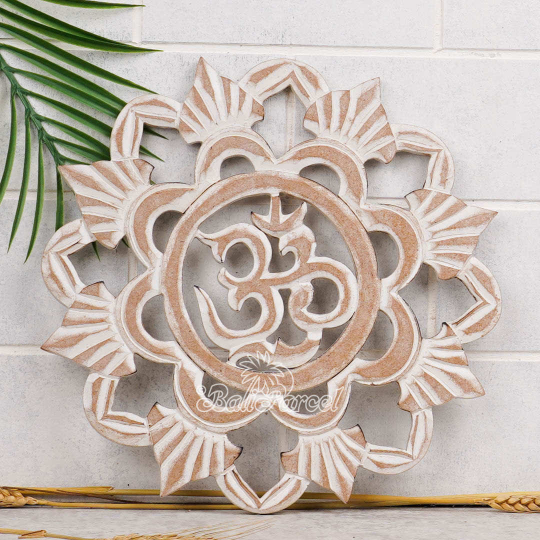 Wallhanging, Hand Made From Hardboard/ MDF, With White Wash Color.