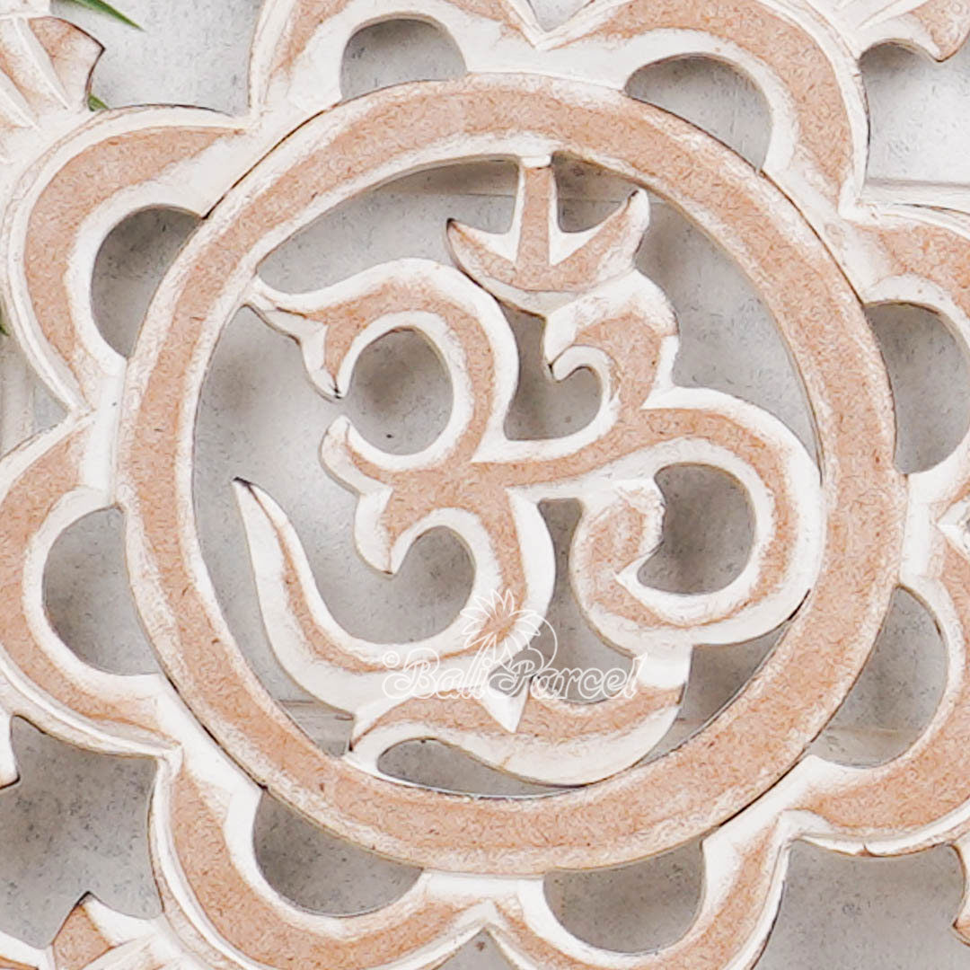 Wallhanging, Hand Made From Hardboard/ MDF, With White Wash Color.