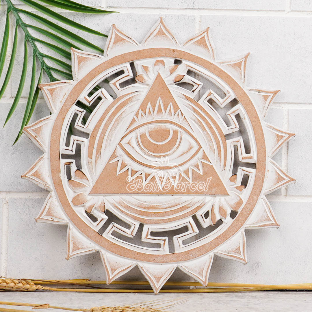 Wallhanging, Hand Made From Hardboard/ MDF, With White Wash Color.