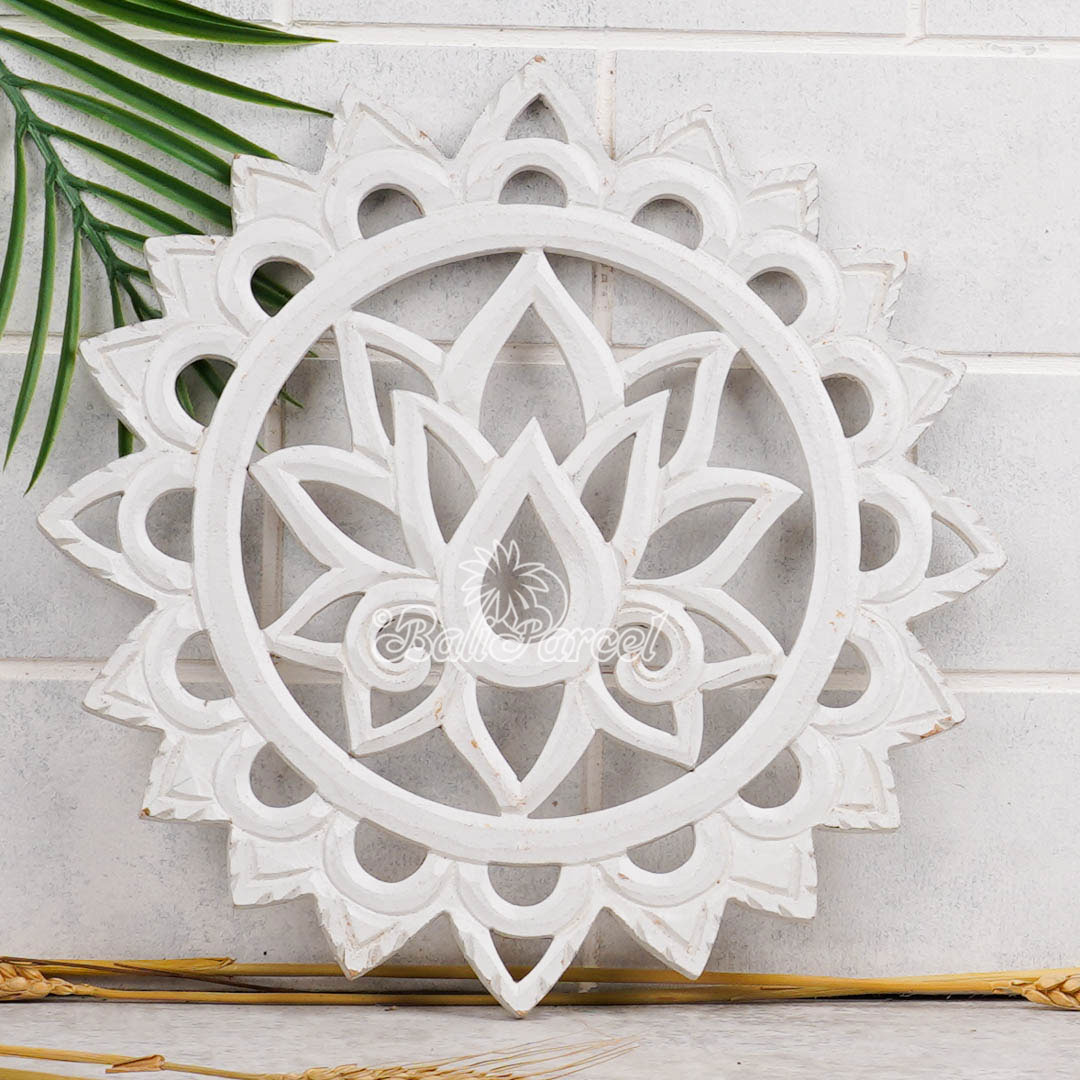 Wallhanging, Hand Made From Hardboard/ MDF, With White Wash Color.