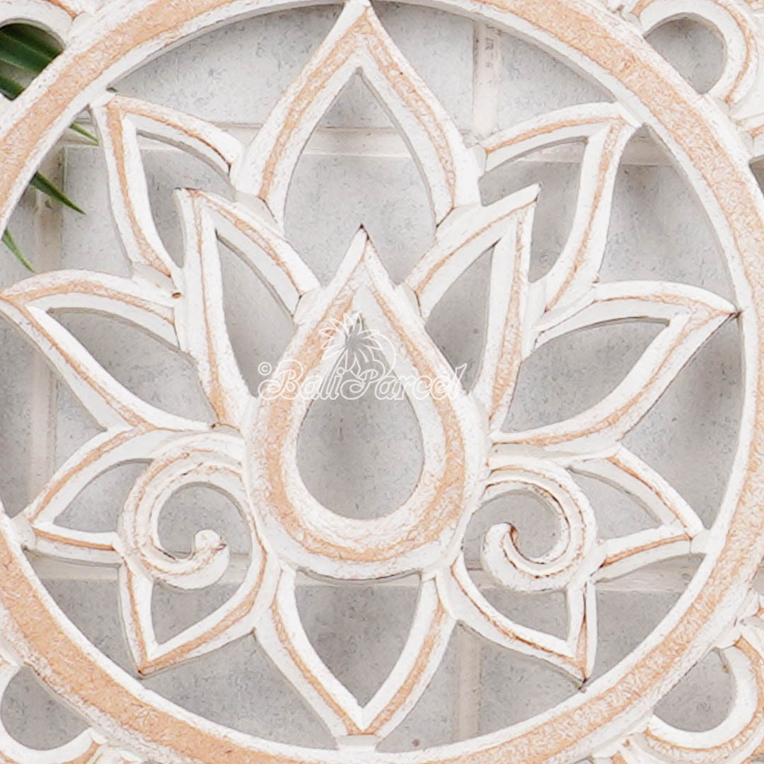 Wallhanging, Hand Made From Hardboard/ MDF, With White Wash Color.