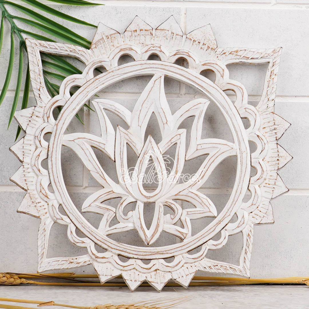 Wallhanging, Hand Made From Hardboard/ MDF, With White Wash Color.