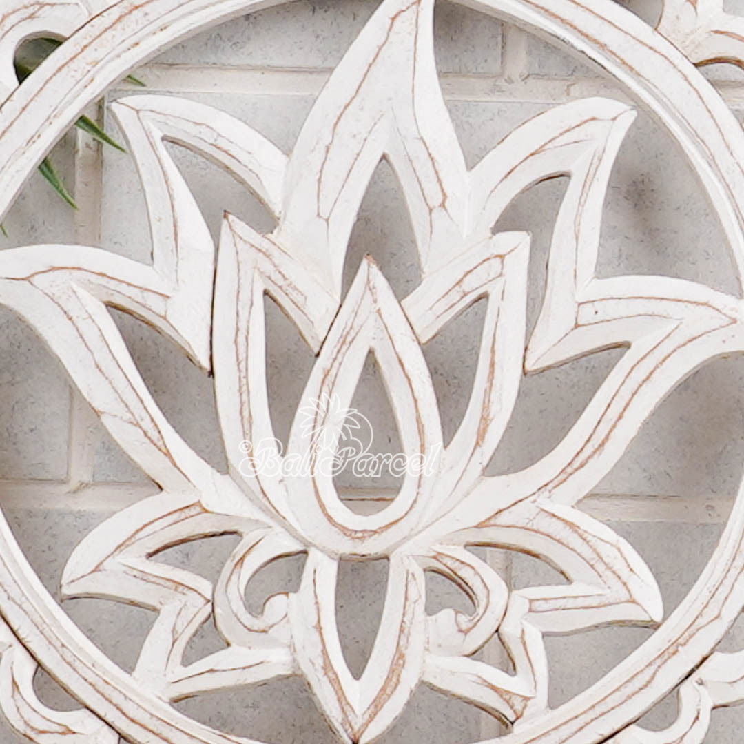 Wallhanging, Hand Made From Hardboard/ MDF, With White Wash Color.
